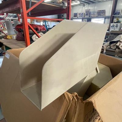 2 Boxes of Plastic Storage Bins / Shelf Organizers