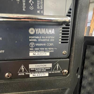 Pair of Yamaha PA Speakers w/cables & Microphones for Karaoke or ?