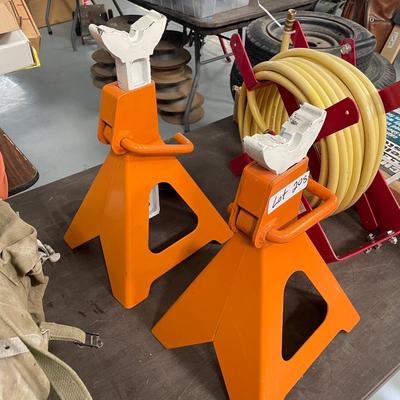 Pair of 6 Ton yellow metal Floor Jack stands