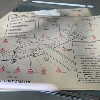 Stack of Misc. Airplane Charts & Diagrams - large stack