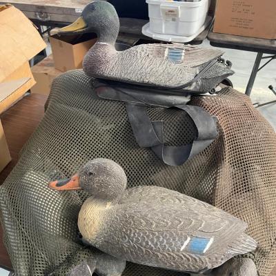 Mesh Bag Full of Plastic Duck Decoys