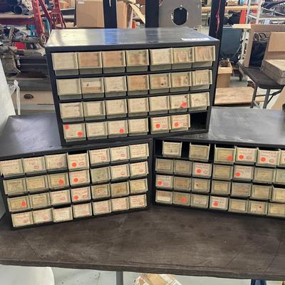 Lot of 3 Hardware Sorting Boxes
