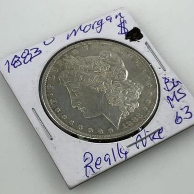 1883 US MORGAN SILVER DOLLAR O