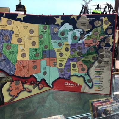State Quarters map with Quarters