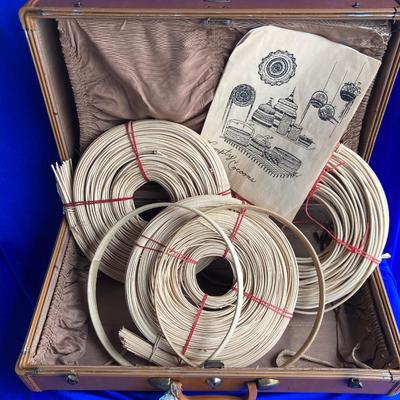 All Sorts of Basket Weaving Goods and a VINTAGE Samsonite  Suit Case