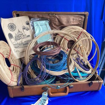 All Sorts of Basket Weaving Goods and a VINTAGE Samsonite  Suit Case
