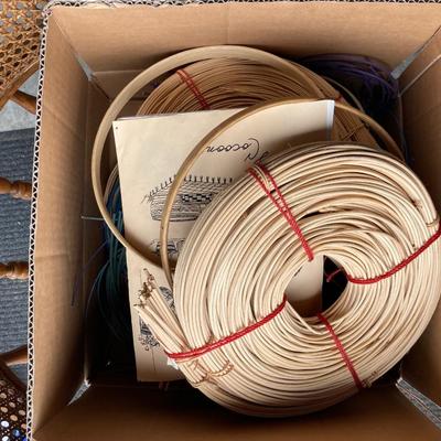 All Sorts of Basket Weaving Goods and a VINTAGE Samsonite  Suit Case