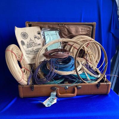All Sorts of Basket Weaving Goods and a VINTAGE Samsonite  Suit Case