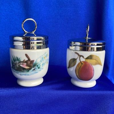ROYAL WORCESTER DOUBE EGG CODDLERâ€™S AND E.0. BRODY CANDY DISH