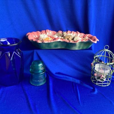 MCM Large Pretty Floral Dish, Sea Shells, Insulator and More!