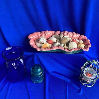 MCM Large Pretty Floral Dish, Sea Shells, Insulator and More!