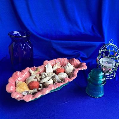 MCM Large Pretty Floral Dish, Sea Shells, Insulator and More!
