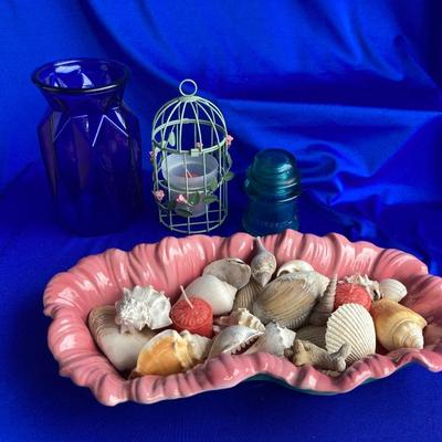 MCM Large Pretty Floral Dish, Sea Shells, Insulator and More!