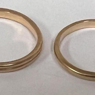 WEDDING BANDS (2) - 14K - 3.3 TW GRAM