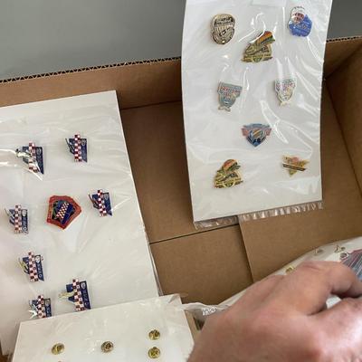 Lot of Several Cards full of Collectible Air Race/Balloon Race/HAN Pins +