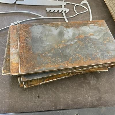 Stack of 13 Steel Sheets - 4" x 7" - Make your own Knife Blades