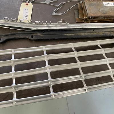 Vintage Chevrolet Car Grill & Brackets