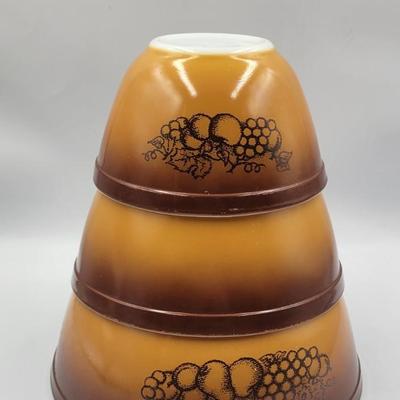 3 Pc Pyrex Bowls
