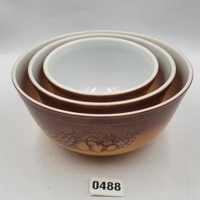 3 Pc Pyrex Bowls