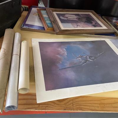 Various Framed & Rolled Air Themed Posters