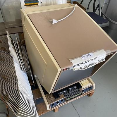 Microfiche Reader w/Airplane Reference Manuals & Lots of Airplane related Microfiche Slides