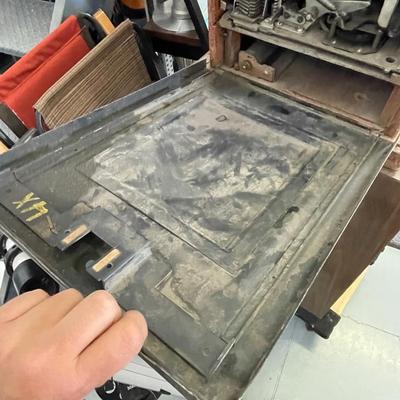 Vintage Mills Criss Cross nickel Slot Machine on Base