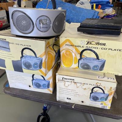 Lot of 4 Emerson Portable Radio / CD Player