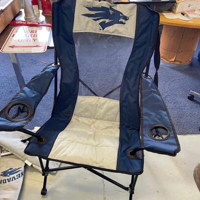 3 Folding Chairs in Bags - 2 Are Nevada Wolfpack Ones