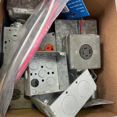 3 Boxes of Electrical Boxes & Sockets
