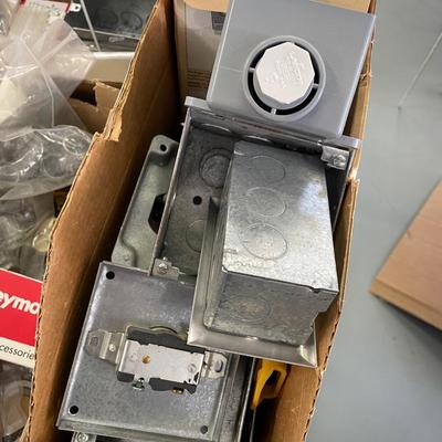 3 Boxes of Electrical Boxes & Sockets