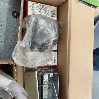 3 Boxes of Electrical Boxes & Sockets