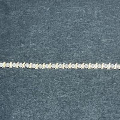 Gold & Diamond Tennis Bracelet