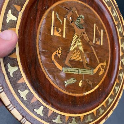 Wood Egyptian Hanging Plate