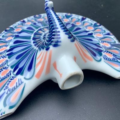 8â€ Sargadelos Porcelain Peacock Made In Spain