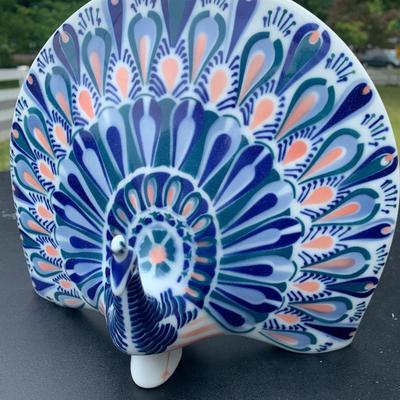 8â€ Sargadelos Porcelain Peacock Made In Spain