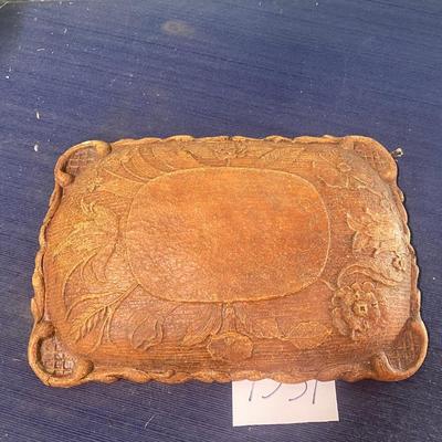 Vintage Ornate Wood Bowl