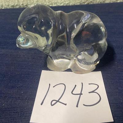 Paper Weight Glass Bear