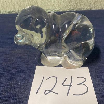 Paper Weight Glass Bear