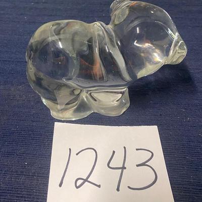 Paper Weight Glass Bear
