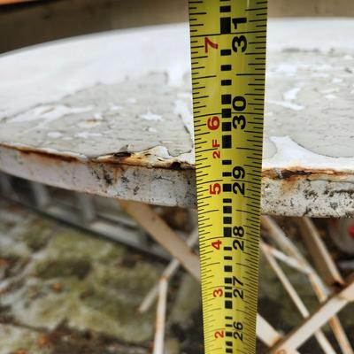 Heavy Metal 29" Diameter Folding Garden Patio Table