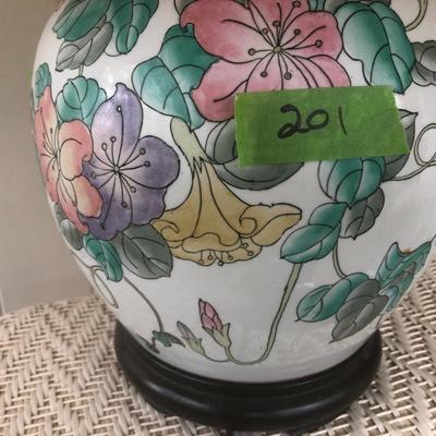 Floral Table Lamp -Lot 201