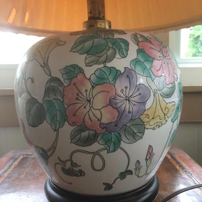 Floral Table Lamp -Lot 201