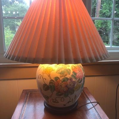 Floral Table Lamp -Lot 201