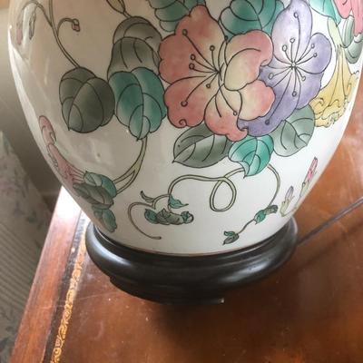 Floral Table Lamp -Lot 201