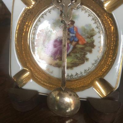 C.P. Limoges Ashtray & Jar w/Lid plus Travel Spoon -Lot 208