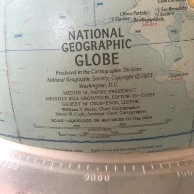 1973 National Geographic Globe -Lot 211