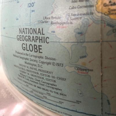 1973 National Geographic Globe -Lot 211