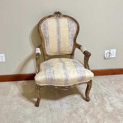 French Provincial Gold Accent Chair