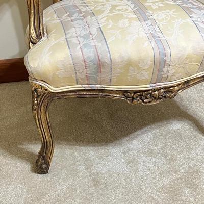 French Provincial Gold Accent Chair