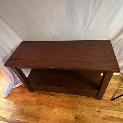Mission Style Dark Oak Sofa Table (LR-RG)